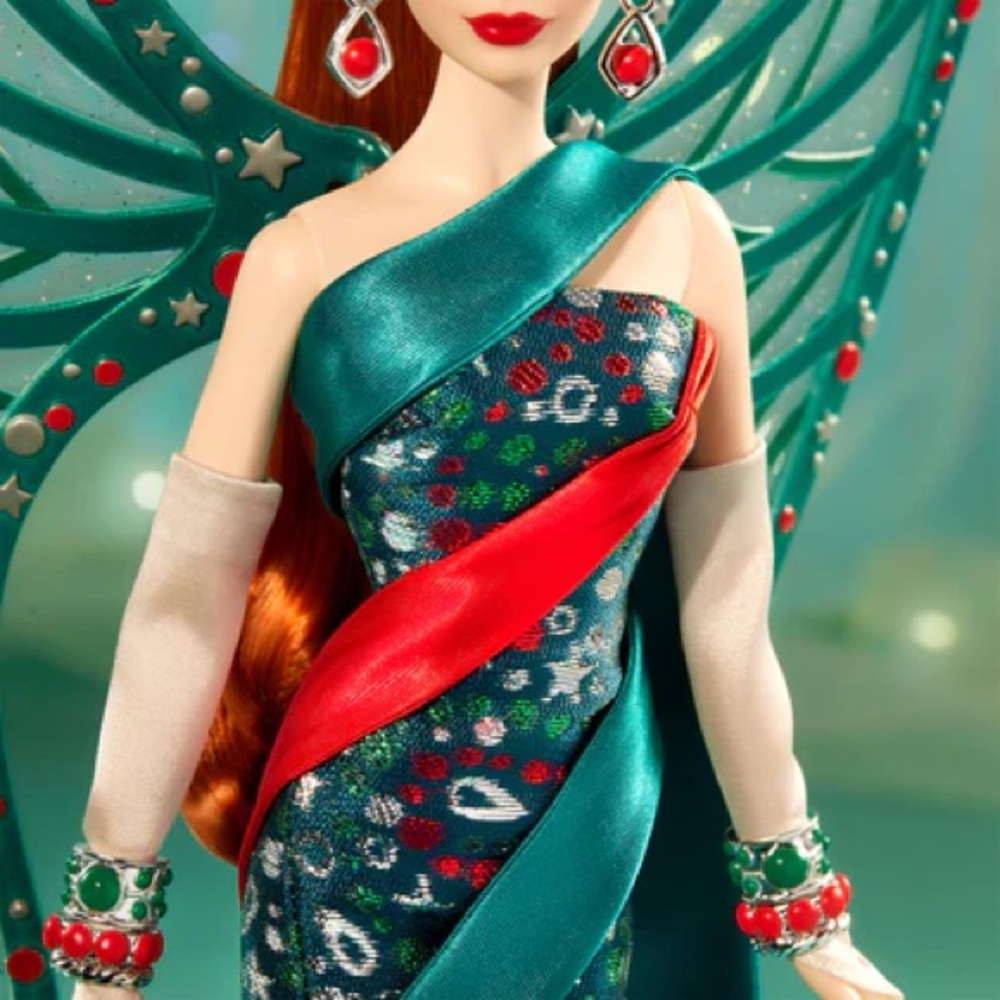New Bob Mackie Holiday Angel Barbie Doll - Picture 4 of 10